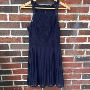 Hollister Navy Blue Lace Top Dress Sz S